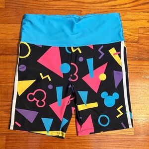 Disney Geometric Patterned Shorts - Blue, Black, Pink, Yellow